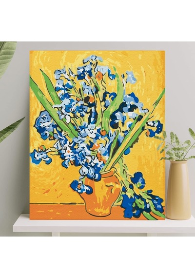 Palmiye Hobi Sanat Sayılarla Boyama Tuval Seti Fırça Boya Dahil Çıtalı 40x50 Cm - Süsen