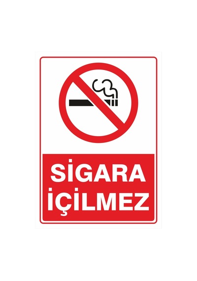Sigara İçilmez Yapışkanlı Folyo Sticker Etiket 10 X 15 Cm Uyarı Levhası Sku: Zeusstk47e9d431d2