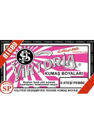 Viktoria Boya Viktoria Toz Kumaş Boyası 10 13 Gr 06 Ateş Pembe