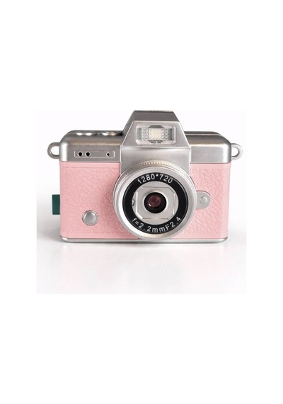 Mini Dijital Kamera Boy 3,5 4,5 Cm Yüksek Çözünürlüklü 1280 720 Hd Ekranlı Pembe