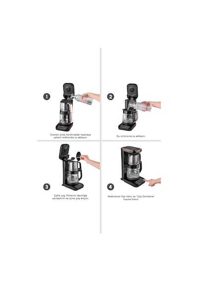 Karaca Robotea Pro Quartz 4 in 1 Konuşan Çay Makinesi