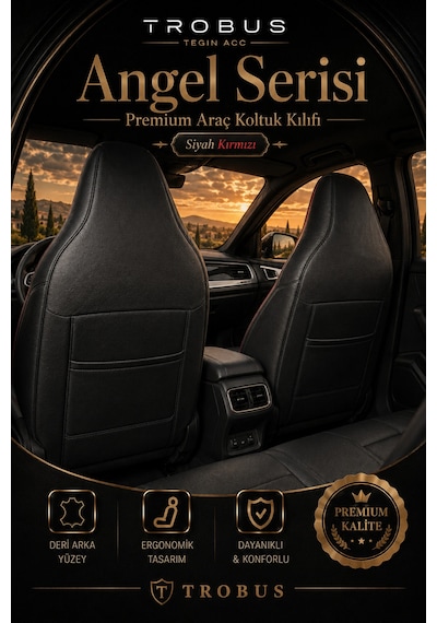 Seat Leon 2005 Ve Sonrası Uyumlu Angel Serisi Tay Tüyü Koltuk Kılıfı Bej Siyah