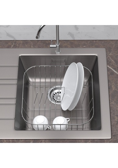 Teknotel Lavabo Evye Tabaklık Bulaşıklık Krom Kb081 Gümüş