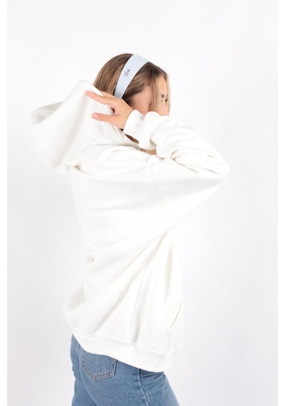 Busem W0008672 Kadın Sweatshirt W0008672-R0462 Ekru