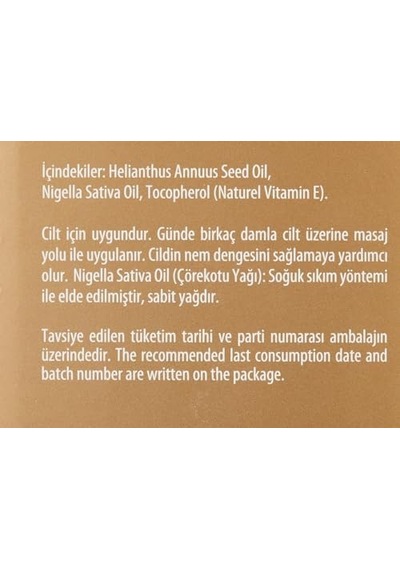 Çörek Otu Yağı 250 Ml 1000 Adet