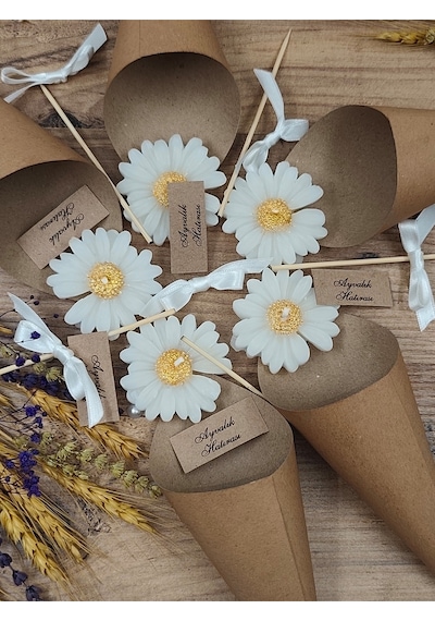 Bernami Biblo Pinterest Papatya Buket Mum Yapım Seti - Kendin Yap Nikah Şekeri, Doğum, Sünnet, Düğün, Nişan - 10 Adet