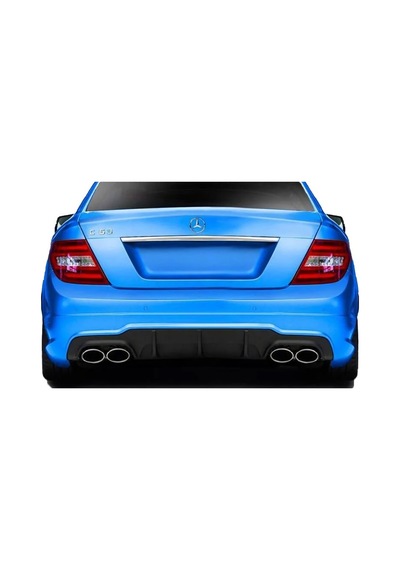 Mercedes W204 C63 Amg Difüzör Difizör Plastik Parlak Siyah 2011 2012 2013 2014 Arka-difizör-bodykit-ek