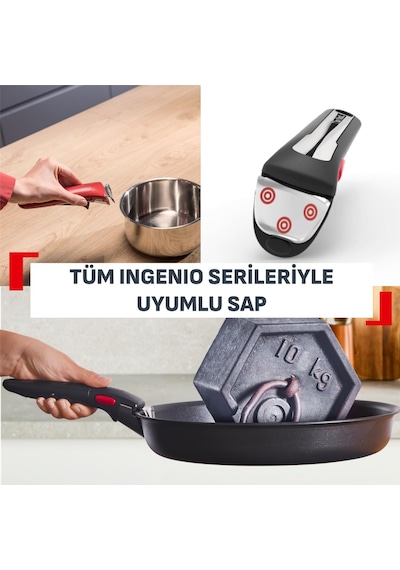 Tefal Titanyum Ingenio Unlimited 6x Büyük Set 13 Parça Siyah