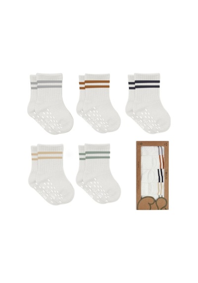 Akıllı Bayi 5'li Penye Kaymaz Çember Soket Çorap 10122 Ekru renkli