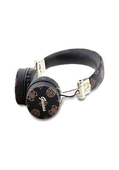 Guess Lisanslı PU Desenli Metal El Yazısı Logolu Kulak Üstü Bluetooth Kulaklık