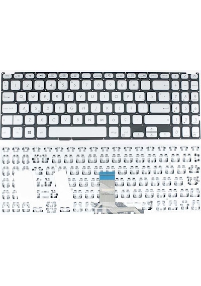 Asus D509da-ej887 Klavye Siyah Tr Gümüş
