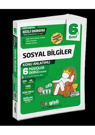 Gizli Yayınları 6. Sınıf Sosyal Bilgiler Maarif Müfredatın Gizli Dergisi
