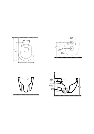 Isvea Infinity Clearim Plus Mat Antrasit Asma Klozet ve Soft Kapa