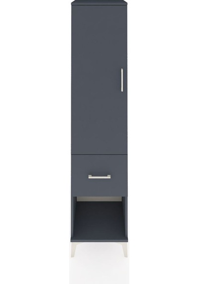 Hyperion Dolap 4 Raflı Tek Çekmeceli Tek Kapaklı 44x44x195 Antrasit-antrasit Antrasit