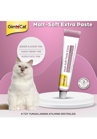 Gimcat Malt-Soft Extra Tüy Yumağı Önleyici Kedi Macunu 3 x 20 G
