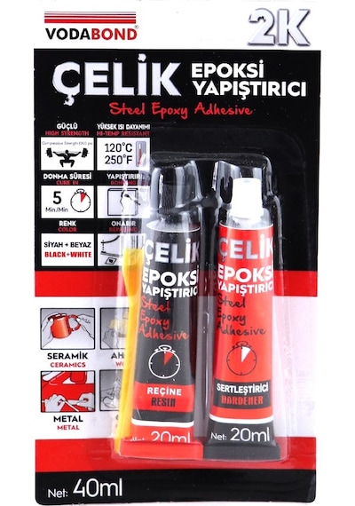 Vodabond Çelik Epoksi Yapıştırıcı 40 ML