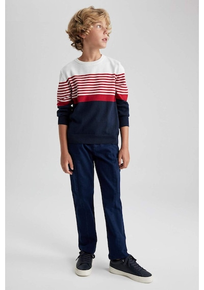 Defacto Erkek Çocuk Kargo Fit Standart Paça Twill Pantolon A4936a823wnnv256 Lacivert
