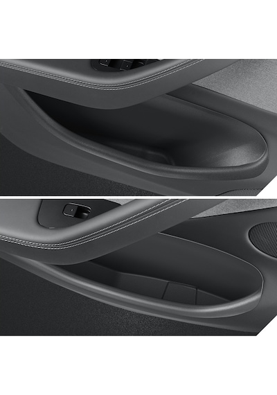 Tesla Model Y Juniper İçin Uyumlu Araç Kapı Kolçak Kaplama Koruma - 4 Lü Set Siyah