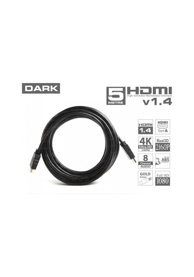 DARK DK-HD-CV14L500 HDMI KABLO AĞ DESTEKLİ 5MT Ver1.4 ALTIN UÇLU