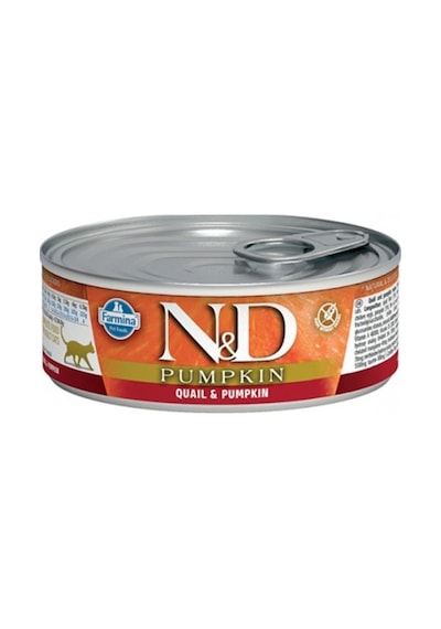 N&D Balkabaklı ve Bıldırcınlı Konserve Yetişkin Kedi Maması 3 x 70 G