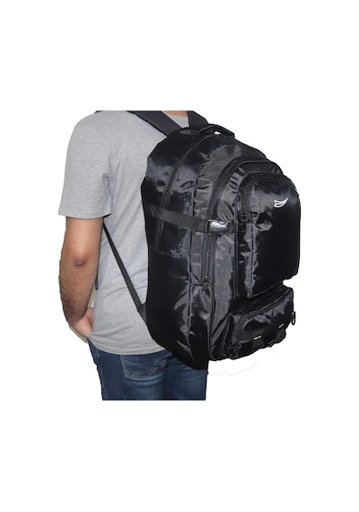 Xmlbayiciniz Baggor 50 Lt Siyah Büyük Boy Su Geçirmez Çok Gözlü Yürüyüş-seyahat-okul-dağcı-spor-trekking-günlük Sırt Çok Renkli