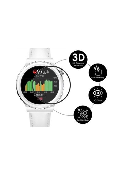 Huawei Gt3 Pro 43mm Ekran Koruyucu 3d Kavisli Full Kaplama Pmma