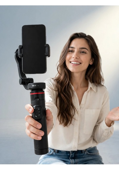 Katlanabilir Tripod İle Bluetooth Kumandalı Aı Gimbal Selfie Stick 11
