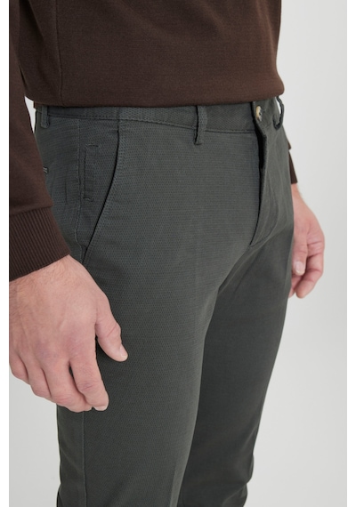 AC&Co / Altınyıldız Classics Erkek Yesıl Slim Fit Dar Kesim Pamuklu Esnek Armürlü Yan Cep Pantolon - Yesıl Yeşil