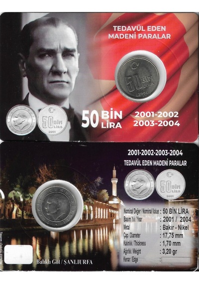 2001 Yılı Tedavül 50.000 Türk Lirası Özel Kitinde