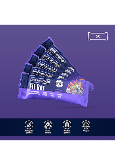 Fit Bar Keten Tohumu İçeren Meyveli 5 Adetlik Paket
