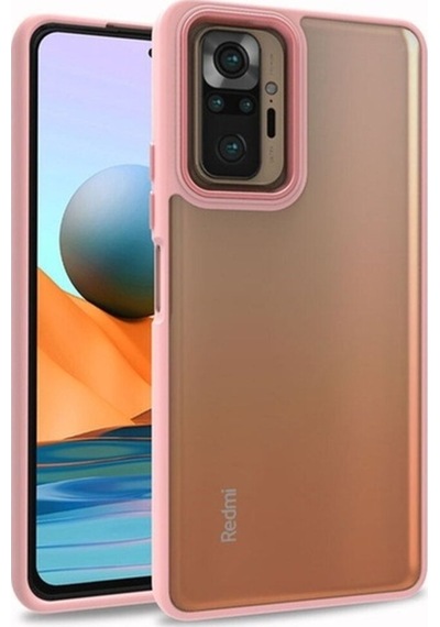 Xiaomi Redmi Note 10 Pro Kılıf Zore Flora Kapak Rose Gold