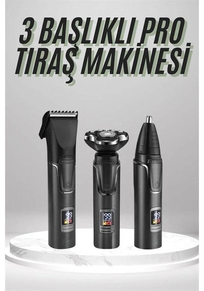 Diyar-ı Fırsat Dijital Göstergeli 3 Başlıklı Tıraş Makinesi Islak Kuru Lazer Öncesi Günlük