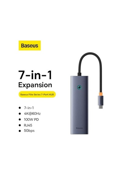 7w1 Ultrajoy 7 Bağlantı Noktalı Hub Usb-c'den 1xhdmı4k 30hz+2xusb 3.0+1xpd+rj45+sd/tf3.0
