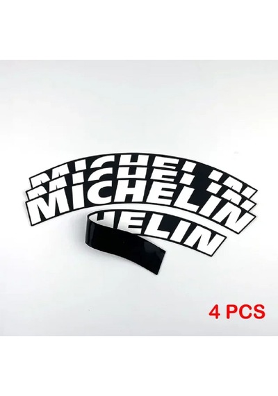 Lastik Yazısı / Araba Lastik Yazısı / Tire Text Michelin 4 Lü Set + Yapıştırıcı+zımpara