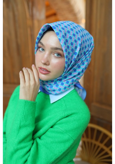 Silk Home Olinda Eşarp 48005-24 Menekşe, Pembe, Cam Göbeği
