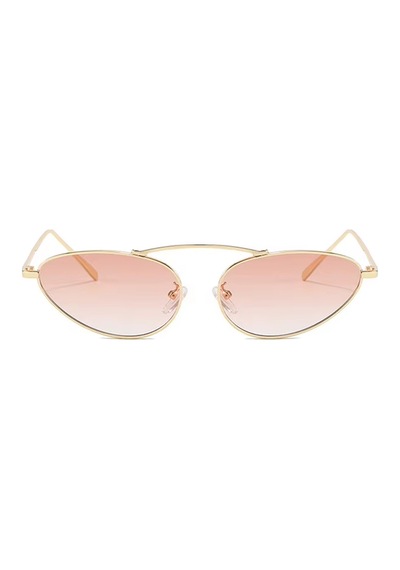 Orveno Pembe Cam Altın Metal Pilot Çerçeve Vintage Retro Güneş Gözlüğü