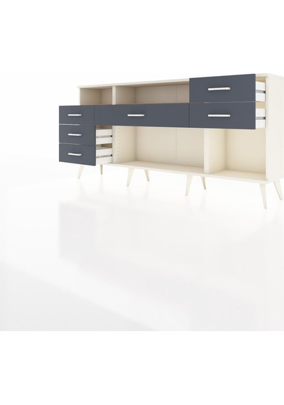 Arges Konsol 2 Raflı 6 Çekmeceli 176x30x83 Aytaşı-çam/antrasit Çam/antrasit Arges Konsol 2 Raflı 6 Çekmeceli 176x30x83 Aytaşı-çam/antrasit Çam/antrasit