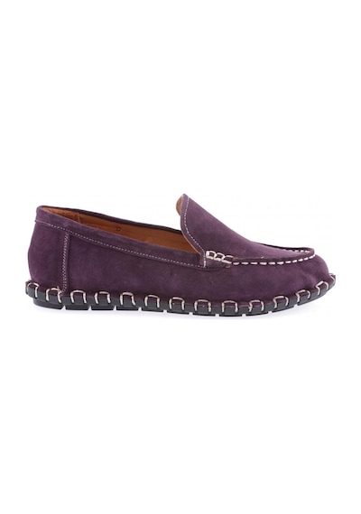Dgn 603-23y Kadin Dikiş Detayli Loafer Ayakkabi 603-2109-R1270 Mor