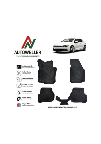 Volkswagen Scirocco 2008-2017 Havuzlu Oto Paspas