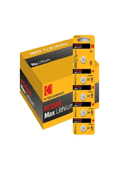 Kodak 100 Adet Cr2016 Max Lityum Para Pil