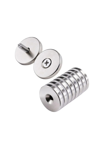 Ers 50 Adet 25x10/5x5,5 Mm Neodyum Mıknatıs Havşa Delikli Magnet Vida Atılabilir N35 Nikel Paslanmaz Çok Renkli