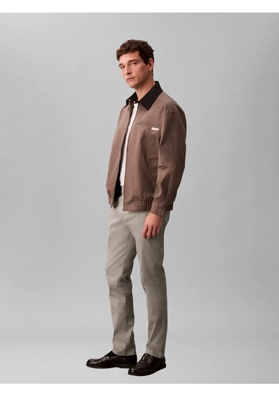 Calvin Klein Slım Refıned Cotton, Rak Bej Erkek Pantolon