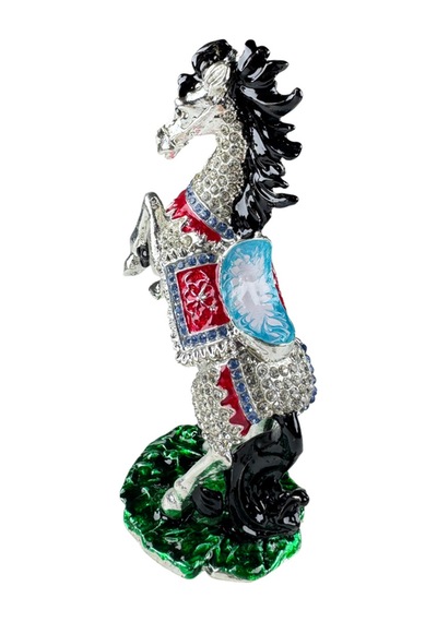 Şahlanan At Biblo Gümüş Taş Detaylı Dekoratif Obje 15 10 CM Şahlanan At Biblo Gümüş Taş Detaylı Dekoratif Obje 15 10 CM