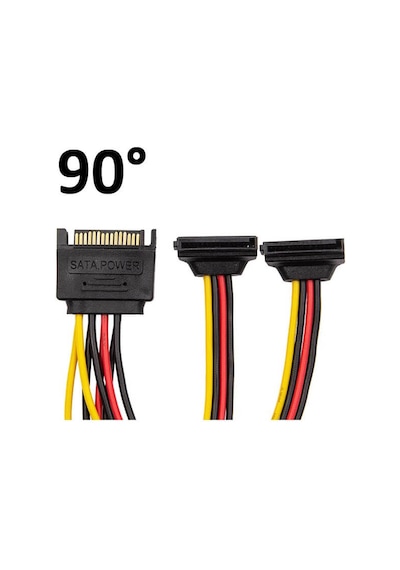 90 Derece Sata Power Çoğaltıcı 2 Li Y Splitter Sata Güç Kablo 90 Derece Sata Power Çoğaltıcı 2 Li Y Splitter Sata Güç Kablo