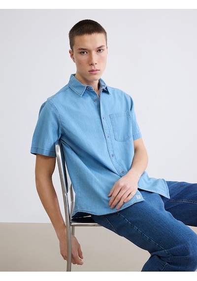 Lcw Jeans İndigo Regular Fit Erkek Jean Gömlek