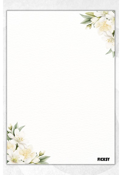A5 Çiçek Bloknot Çizgisiz Defter - 50 Yaprak - Memopad - Notepad - Not Defteri - Not Kağıdı - 3202 Çok Renkli