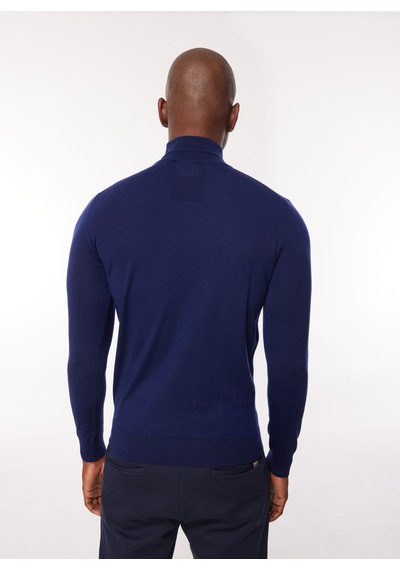At.p.co Yarım Balıkçı Yaka Slim Fit Koyu Mavi Erkek Kazak A274a07emp-