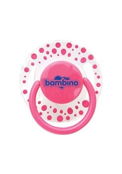 Bambino Desenli Silikon Kiraz Uçlu Emzik No.3 - Pembe Mavi