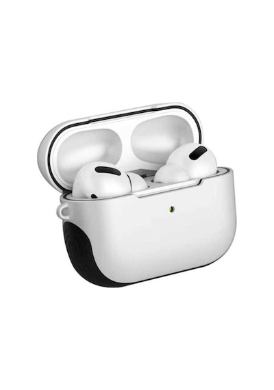Apple AirPods Uyumlu Pro Kılıf Zore Shockproof Silikon Beyaz