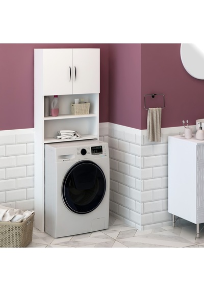 Lange Çamaşır Makinesi Dolabı Beyaz
